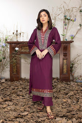 2-PC Embroidered Silk Shirt with Qlot Trouser CNP22-22-S-A